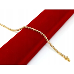 Złota bransoletka tenisówka Brylanty 70szt 1,18ct Pr.585 W: 5,10gr
