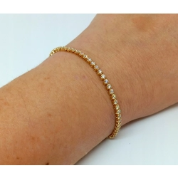 Złota bransoletka tenisówka Brylanty 70szt 1,18ct Pr.585 W: 5,10gr