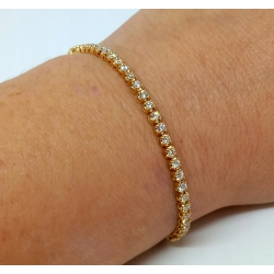 Złota bransoletka tenisówka Brylanty 70szt 1,18ct Pr.585 W: 5,10gr
