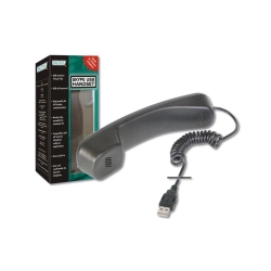 Zestaw USB DIGITUS czarny słuchawka