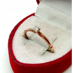 Złoty pierścionek z Brylantem Yes Pr,585 W:1,55 R.12 0,12ct