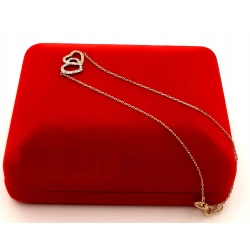 Złota bransoletka Serca diamenty APART PR.375 W:0,88gr Dł.19cm InterSKLEP