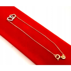 Złota bransoletka Serca diamenty APART PR.375 W:0,88gr Dł.19cm InterSKLEP