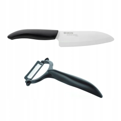 NÓŻ Santoku Gen + OBIERACZKA Kyocera ZESTAW
