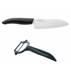 NÓŻ Santoku Gen + OBIERACZKA Kyocera ZESTAW