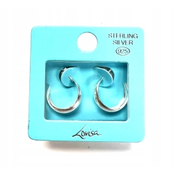 Lovisa Kolczyki Sterling Silver Bevelled Polish