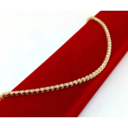Złota bransoletka tenisówka z diamentami 1,18ct Pr.585 W:5,14gr 18cm