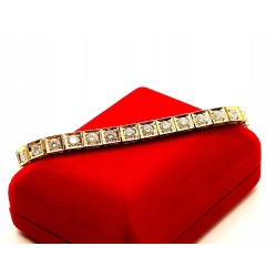 Złota bransoletka Diamenty 27szt 6,02ct Pr.750 W:20,55gr 17,5cm