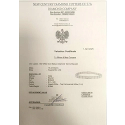 Złota bransoletka z Diamentami 27szt 6,09ct Pr.585 W:18,23gr 18,cm
