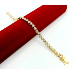 Złota bransoletka z Diamentami 37szt 6,68ct Pr.750 W:13,41gr 18cm