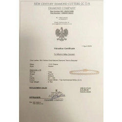 Złota bransoletka z Diamentami 37szt 6,68ct Pr.750 W:13,41gr 18cm