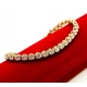 Złota bransoletka z Diamentami 37szt 6,68ct Pr.750 W:13,41gr 18cm