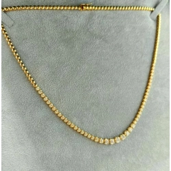 Złoty naszyjnik Kolia z Diamentami 47szt 2,09ct Pr.585 w: 14,32gr 42,5cm