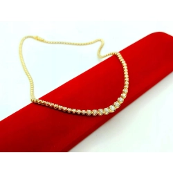 Złoty naszyjnik Kolia z Diamentami 47szt 2,09ct Pr.585 w: 14,32gr 42,5cm
