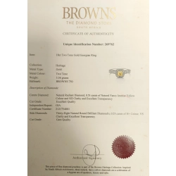 Złoty pierścionek żółty Brylant Diamenty Pr.750 W:3,36gr R.13
