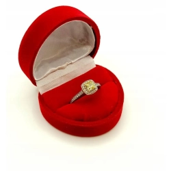 Złoty pierścionek żółty Brylant Diamenty Pr.750 W:3,36gr R.13