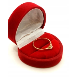 Złoty pierścionek z Brylantem 0,078ct Pr.585 W:1,338gr R.16