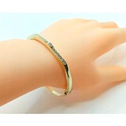 Złota bransoletka z Diamentami 0,31ct Ring Pr.585 w: 12,40gr Dł:19cm