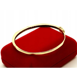 Złota bransoletka z Diamentami 0,31ct Ring Pr.585 w: 12,40gr Dł:19cm