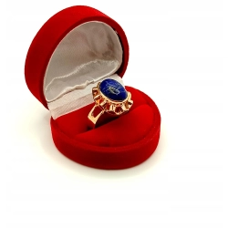 Złoty pierścionek lapis Lazuri Pr.583 W:5,89gr R.16