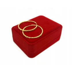 Kolczyki złote koła zdobione 14kt 585 2,47g