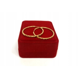 Kolczyki złote koła zdobione 14kt 585 2,47g
