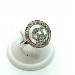 Złoty pierścionek Tańczące Diamenty 56szt 0,40ct Pr.750 W:5gr Roz.19