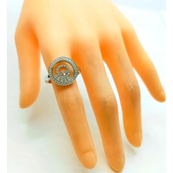 Złoty pierścionek Tańczące Diamenty 56szt 0,40ct Pr.750 W:5gr Roz.19