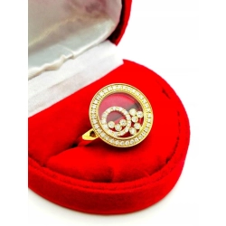 Złoty pierścionek Tańczące diamenty 56szt 0,40ct Pr.750 W:5g Roz.19