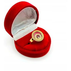 Złoty pierścionek Tańczące Diamenty 40szt 0,16ct Pr.750 W:5,5gr Roz.13