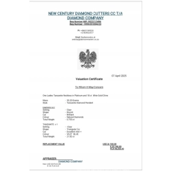 Złoty naszyjnik z Tanzanitem i Doamentami 27szt 0,755ct Pr.750 W:20,20gr