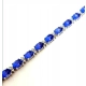 Złota bransoletka Tanzanity i Diamenty 0,35ct Pr.585 W:9,24gr 19cm