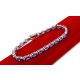 Złota bransoletka Tanzanity i Diamenty 0,35ct Pr.585 W:9,24gr 19cm