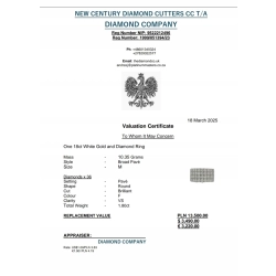 Złoty pierścionek z Diamentami 26szt 1,80ct Pr.750 W:10,35gr R.13