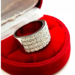 Złoty pierścionek z Diamentami 26szt 1,80ct Pr.750 W:10,35gr R.13