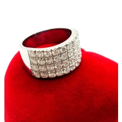 Złoty pierścionek z Diamentami 26szt 1,80ct Pr.750 W:10,35gr R.13