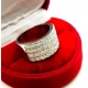 Złoty pierścionek szeroki z Diamentami 36szt 1,80ct Pr.750 W:11,78gr Roz.19