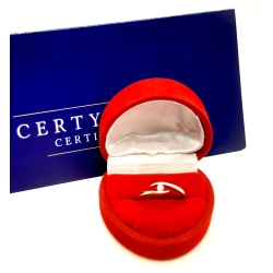Złoty pierścionek z Diamentem 0,08ct PR.585 W:1,93gr R.15 InterSKLEP