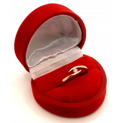 Złoty pierścionek z Diamentem 0,08ct PR.585 W:1,93gr R.15 InterSKLEP