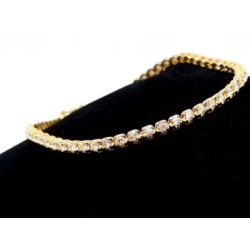 Złota bransoletka Tenisówka Diamenty 58szt 2,12ct pr.750 W:7,35gr 18cm