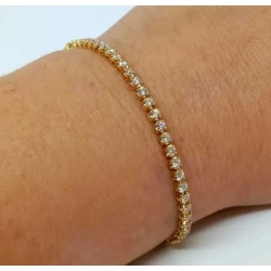 Złota bransoletka Tenisówka Diamenty 58szt 2,12ct pr.750 W:7,35gr 18cm
