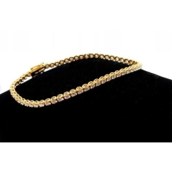 Złota bransoletka Tenisówka Diamenty 58szt 2,12ct pr.750 W:7,35gr 18cm