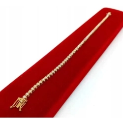 Złota bransoletka Tenisówka Diamenty 58szt 2,12ct pr.750 W:7,35gr 18cm
