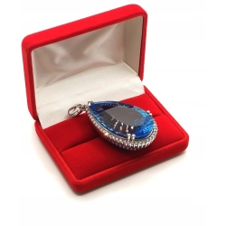 Duży wisior z Platyny z Topazem i Diamentami 1,84ct W:39,30gr