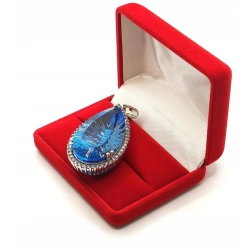 Duży wisior z Platyny z Topazem i Diamentami 1,84ct W:39,30gr