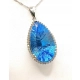 Duży wisior z Platyny z Topazem i Diamentami 1,84ct W:39,30gr