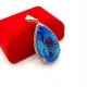Duży wisior z Platyny z Topazem i Diamentami 1,84ct W:39,30gr