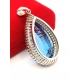 Duży wisior z Platyny z Topazem i Diamentami 1,84ct W:39,30gr
