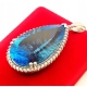 Duży wisior z Platyny z Topazem i Diamentami 1,84ct W:39,30gr