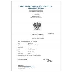 Złoty łańcuszek z zawieszką Serce Diamenty 0,22ct Pr.585 W:3,70gr